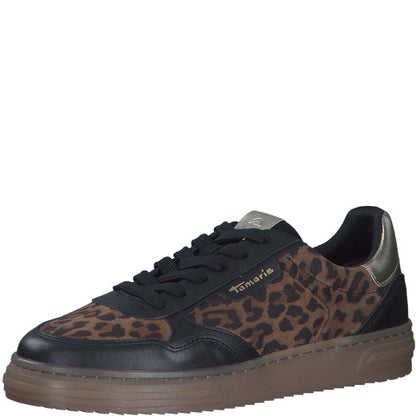 Baskets 23617 Leopard Nouvelle collection automne hiver 2024 Marque Tamaris Chaussures femmes Magasin Jeanmart Grivegnée Ans Namur