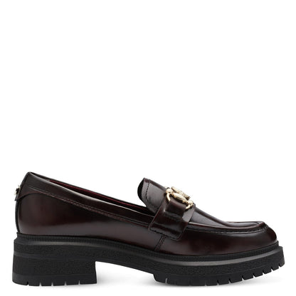 Houtskool bordeauxrode loafers 