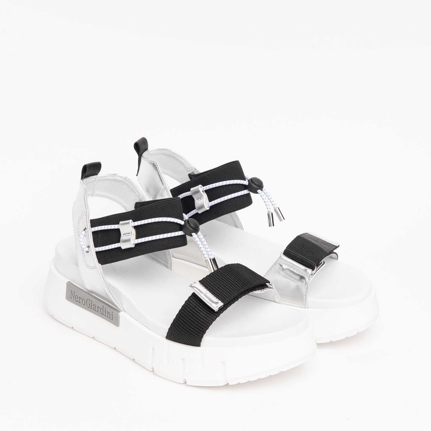 Schwarze Gemma-Sandalen 